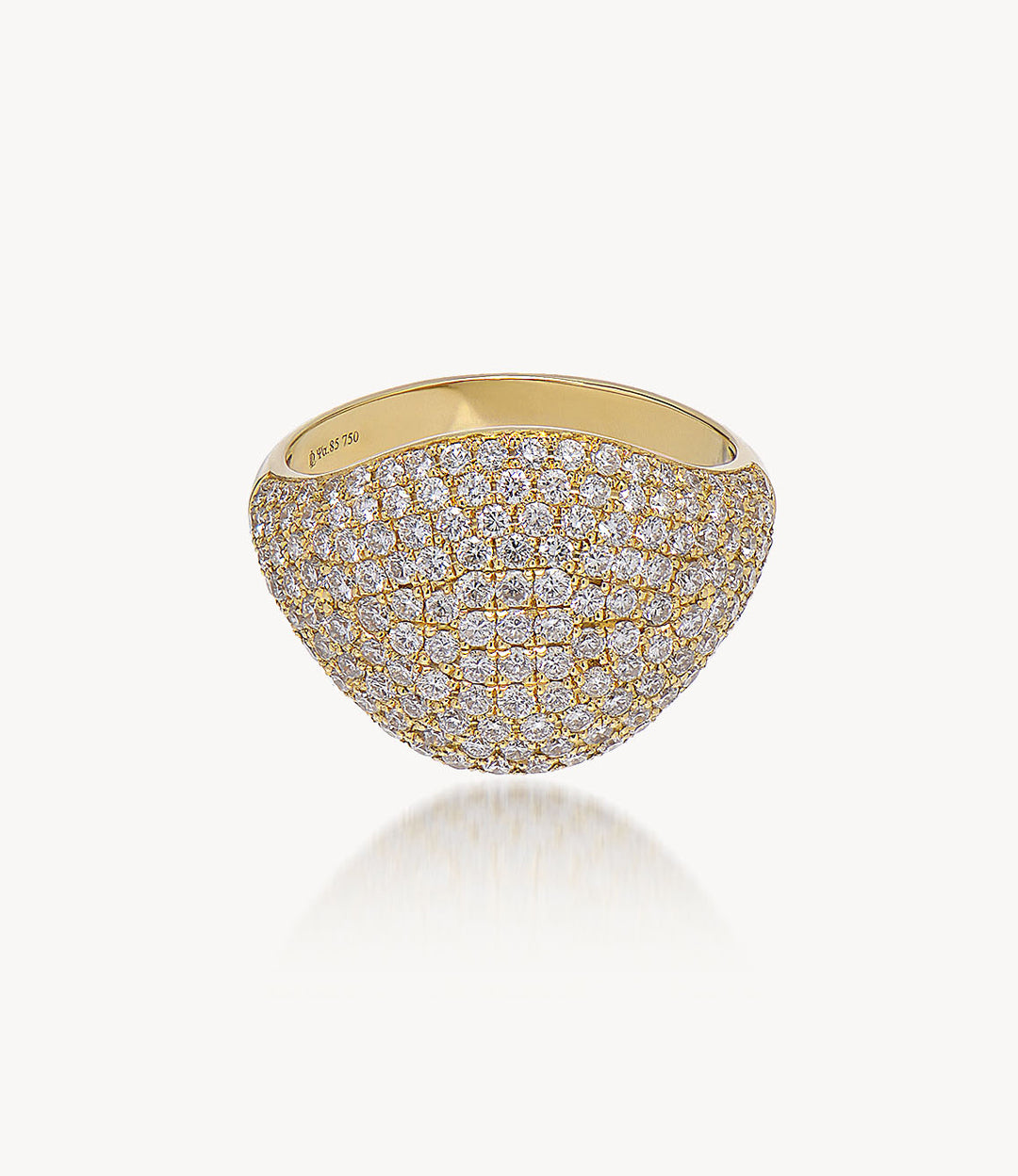 Super Pavé Diamond Signet Ring