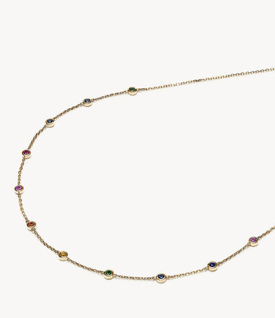 Rainbow Sapphire Super Skittle Necklace