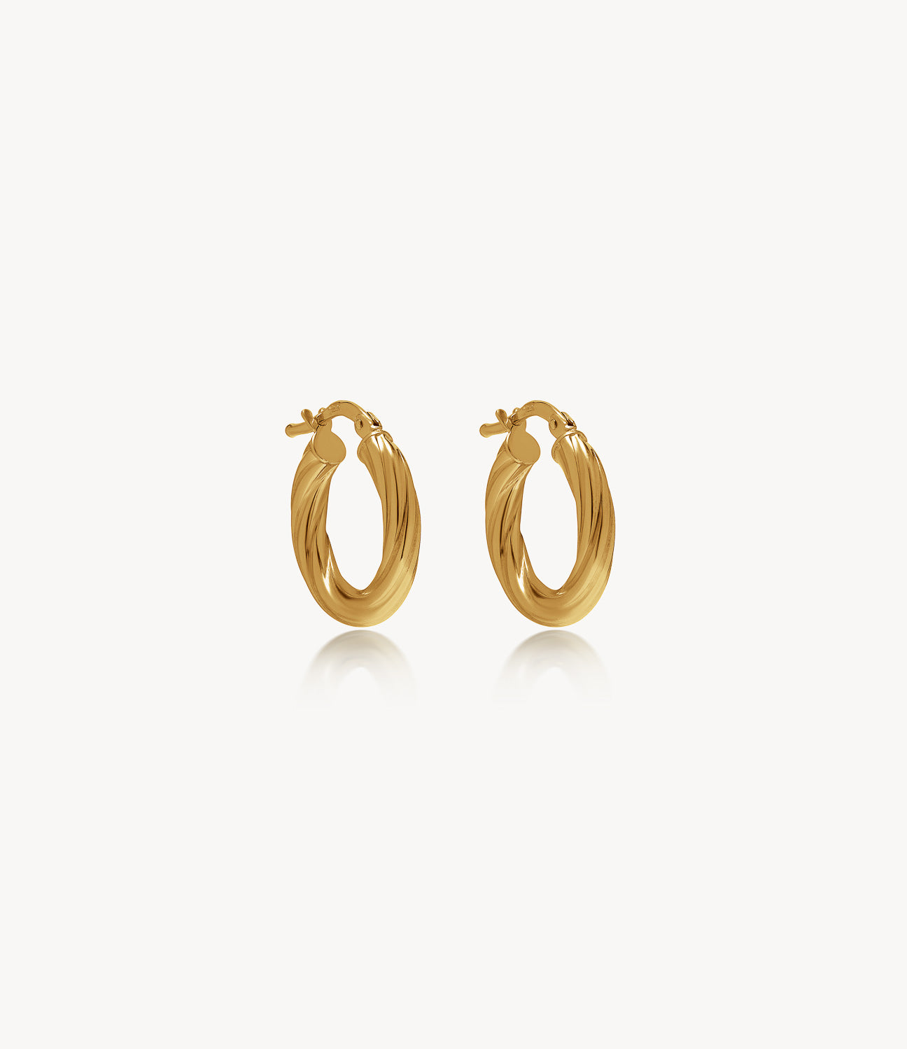 Janet's Retro Skinny 15mm Gold Hoop Earrings