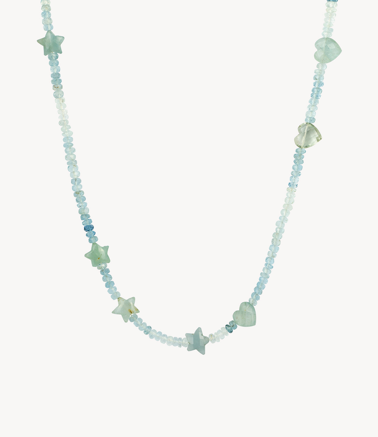 Aquamarine Big Blue Beaded Necklace