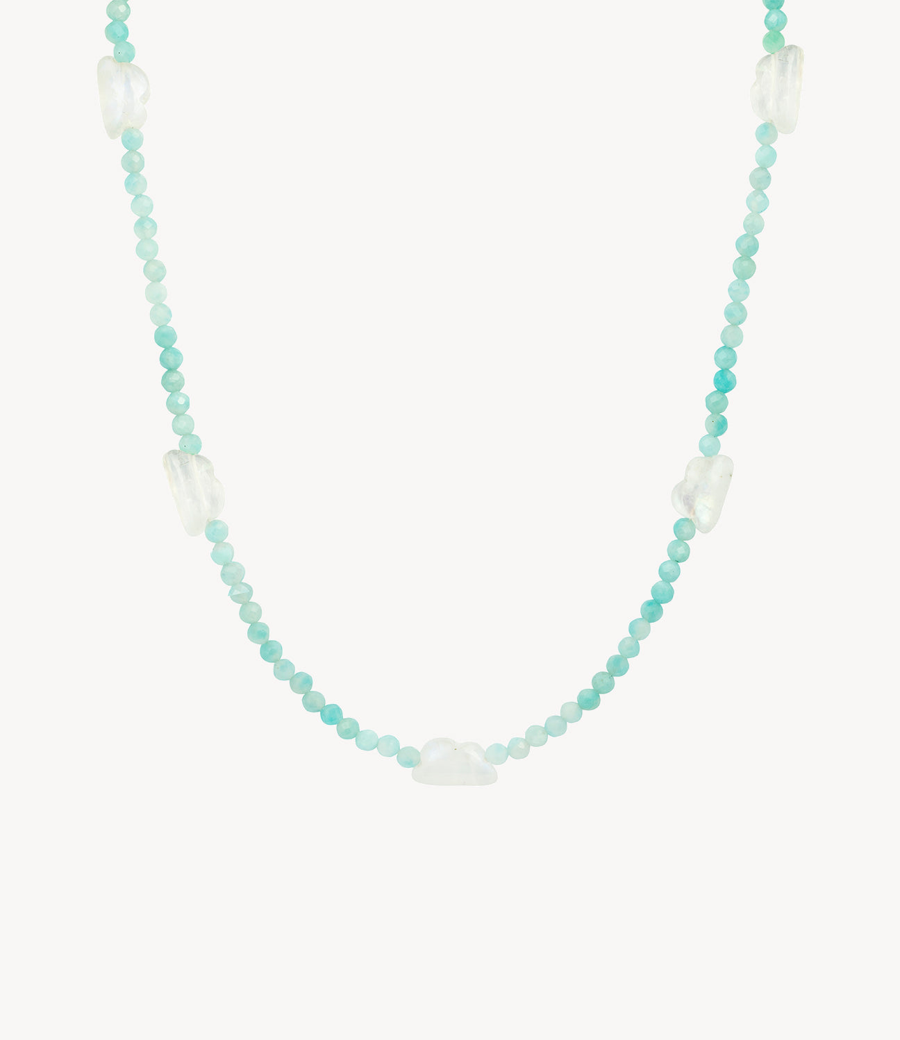 Opal & Moonstone Blue Sky Thinking Beaded Necklace