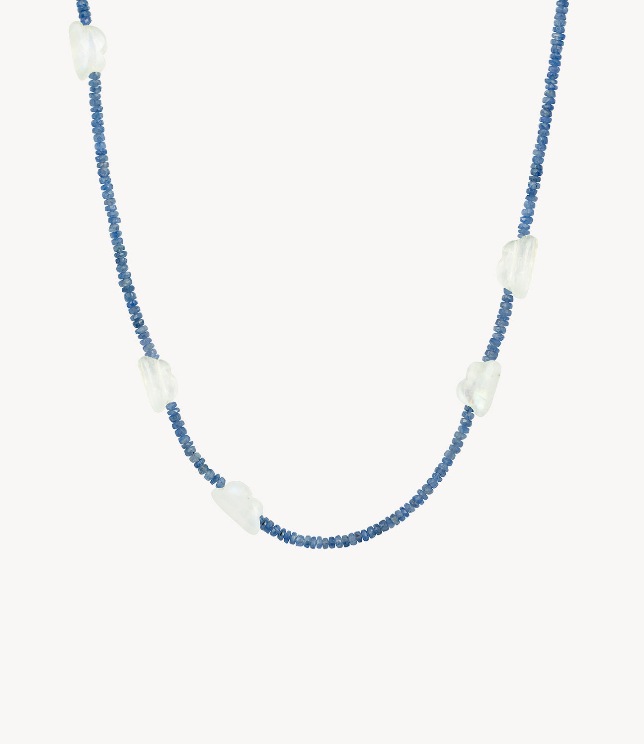 Sapphire & Moonstone True Blue Sky Beaded Necklace