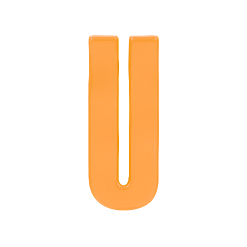 Letter U Resin Charm