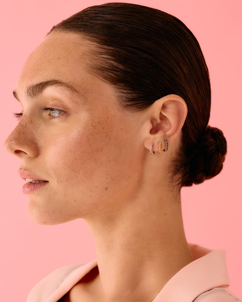 Yellow Sapphire Huggie Earring