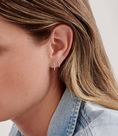 Diamond Small 'Skinny Huggie’ Earring