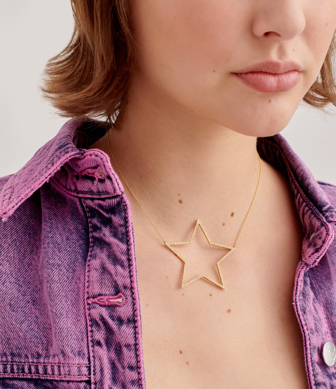 Yellow Sapphire Giant Star Necklace
