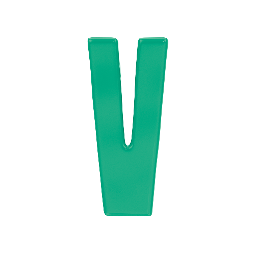 Letter V Resin Charm