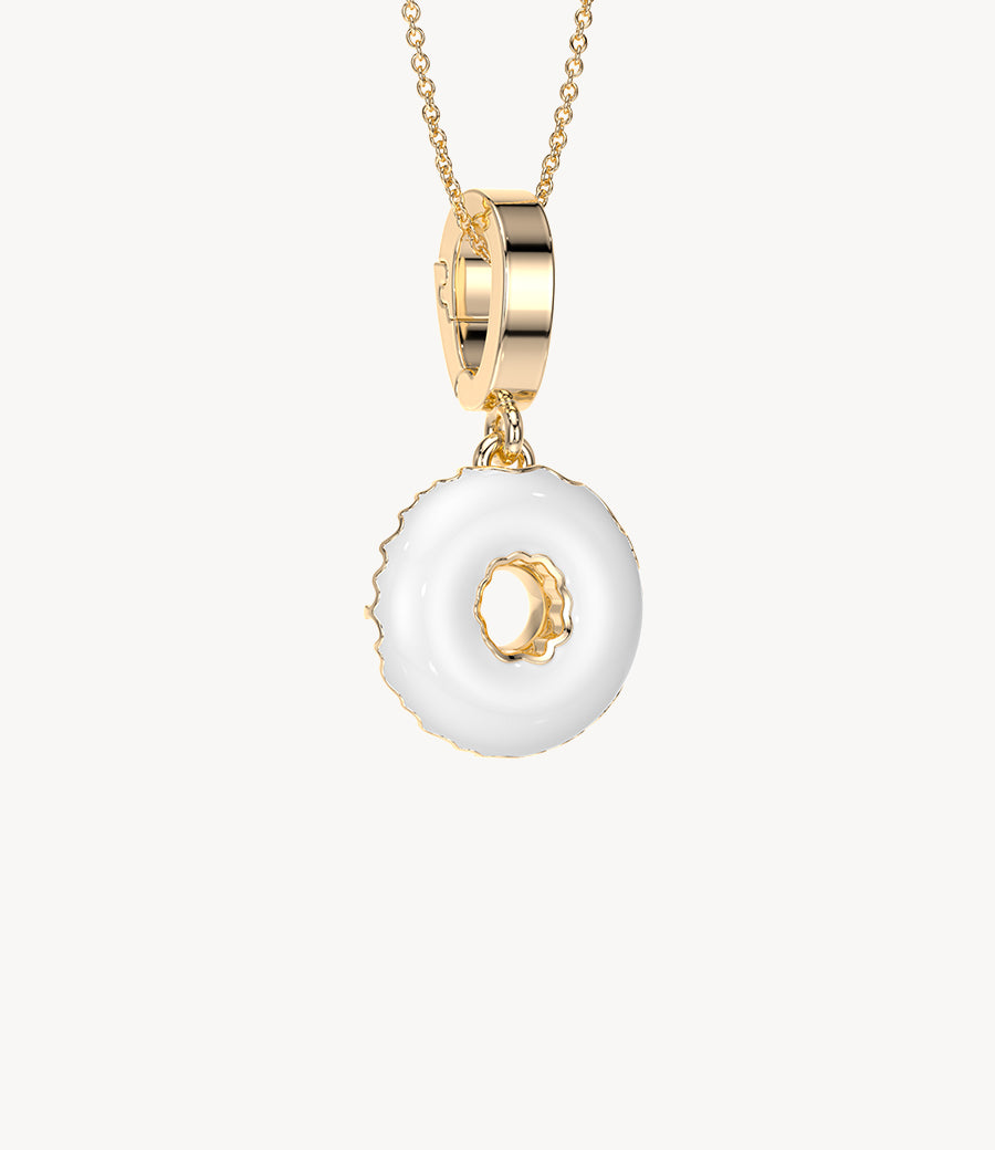 Multi-Glazed Dangly Donut Pendant