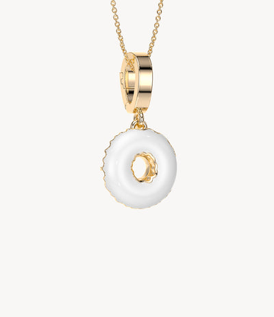 Multi-Glazed Dangly Donut Necklace