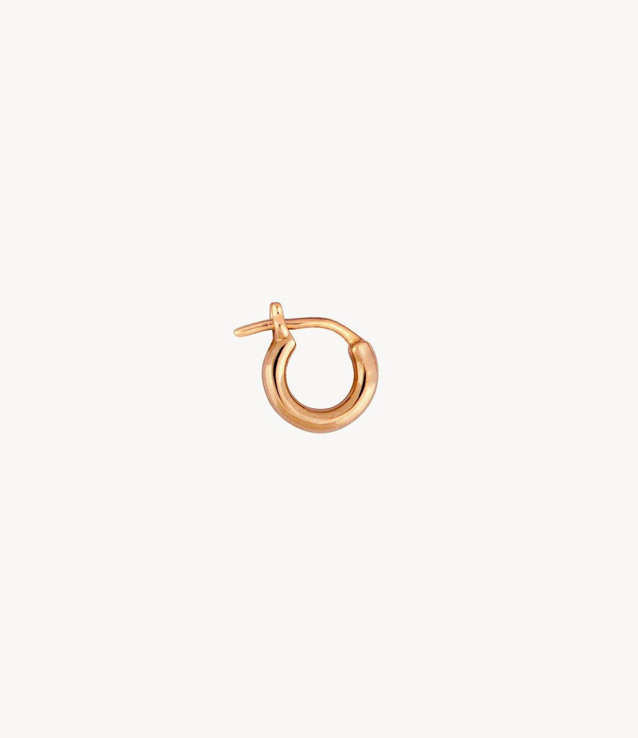 9mm Chubby Huggie Earring in Rose Gold