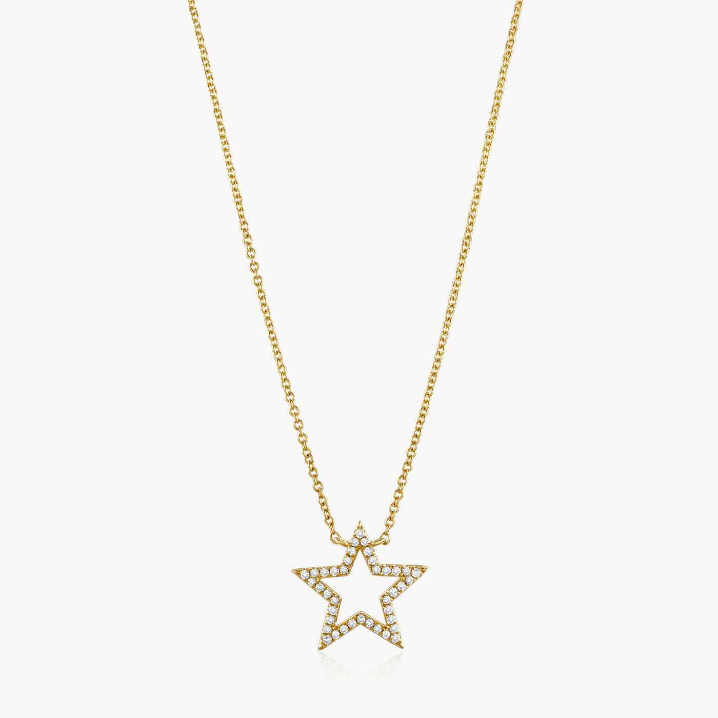 Diamond-Outline Star Necklace