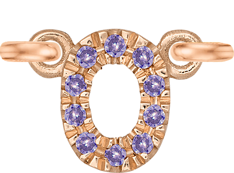 Rose Gold, Lilac Sapphire Number - Roxanne First