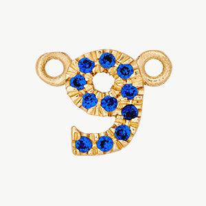 Yellow Gold, Blue Sapphire Number - Roxanne First