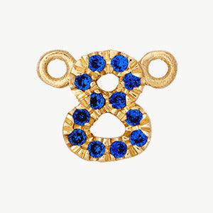 Yellow Gold, Blue Sapphire Number - Roxanne First