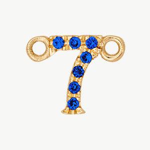 Yellow Gold, Blue Sapphire Number - Roxanne First