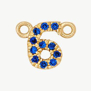 Yellow Gold, Blue Sapphire Number - Roxanne First