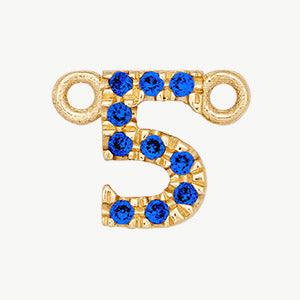 Yellow Gold, Blue Sapphire Number - Roxanne First