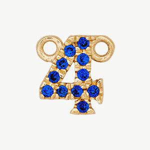 Yellow Gold, Blue Sapphire Number - Roxanne First