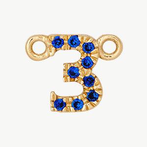 Yellow Gold, Blue Sapphire Number - Roxanne First