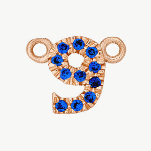 Rose Gold, Blue Sapphire Number - Roxanne First