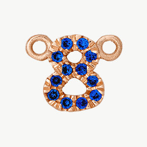 Rose Gold, Blue Sapphire Number - Roxanne First