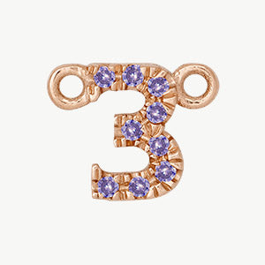 Rose Gold, Lilac Sapphire Number - Roxanne First
