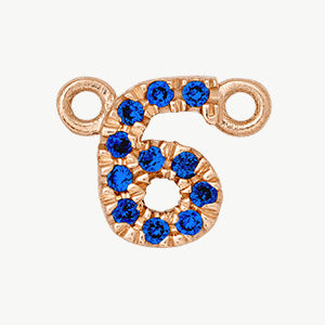 Rose Gold, Blue Sapphire Number - Roxanne First