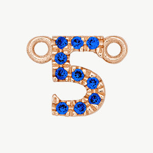 Rose Gold, Blue Sapphire Number - Roxanne First