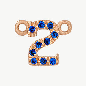 Rose Gold, Blue Sapphire Number - Roxanne First