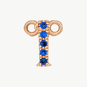 Rose Gold, Blue Sapphire Number - Roxanne First