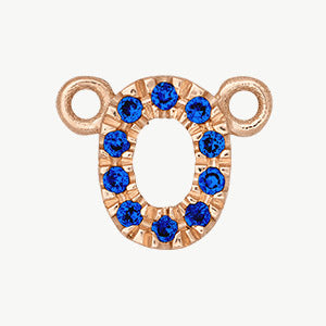 Rose Gold, Blue Sapphire Number - Roxanne First