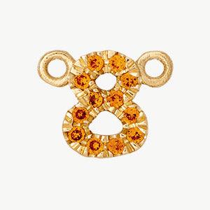 Yellow Gold, Orange Sapphire Number - Roxanne First