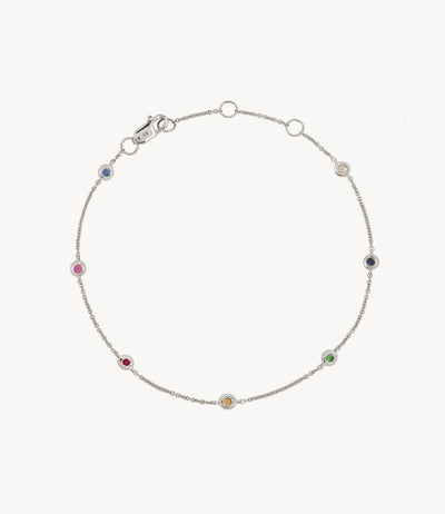 Skittle Rainbow Sapphire Bracelet - Roxanne First