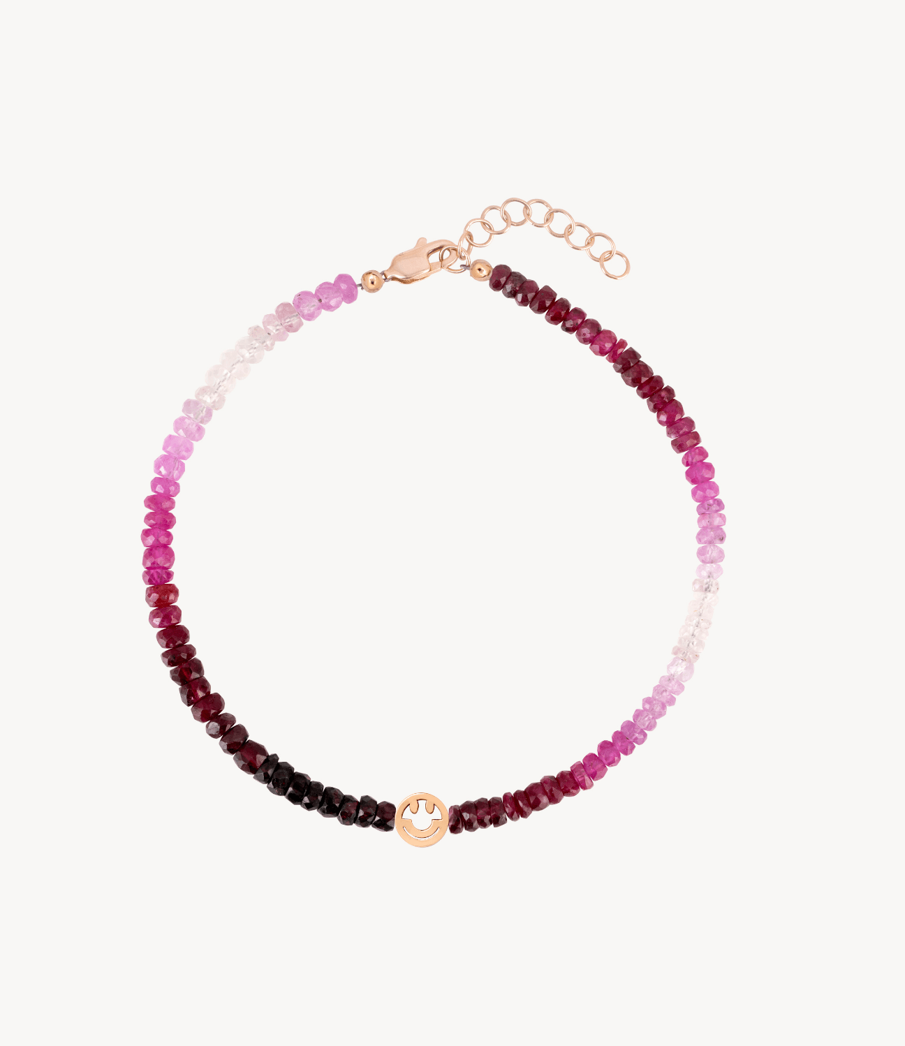 The Smiley Ruby Beaded Bracelet - Roxanne First