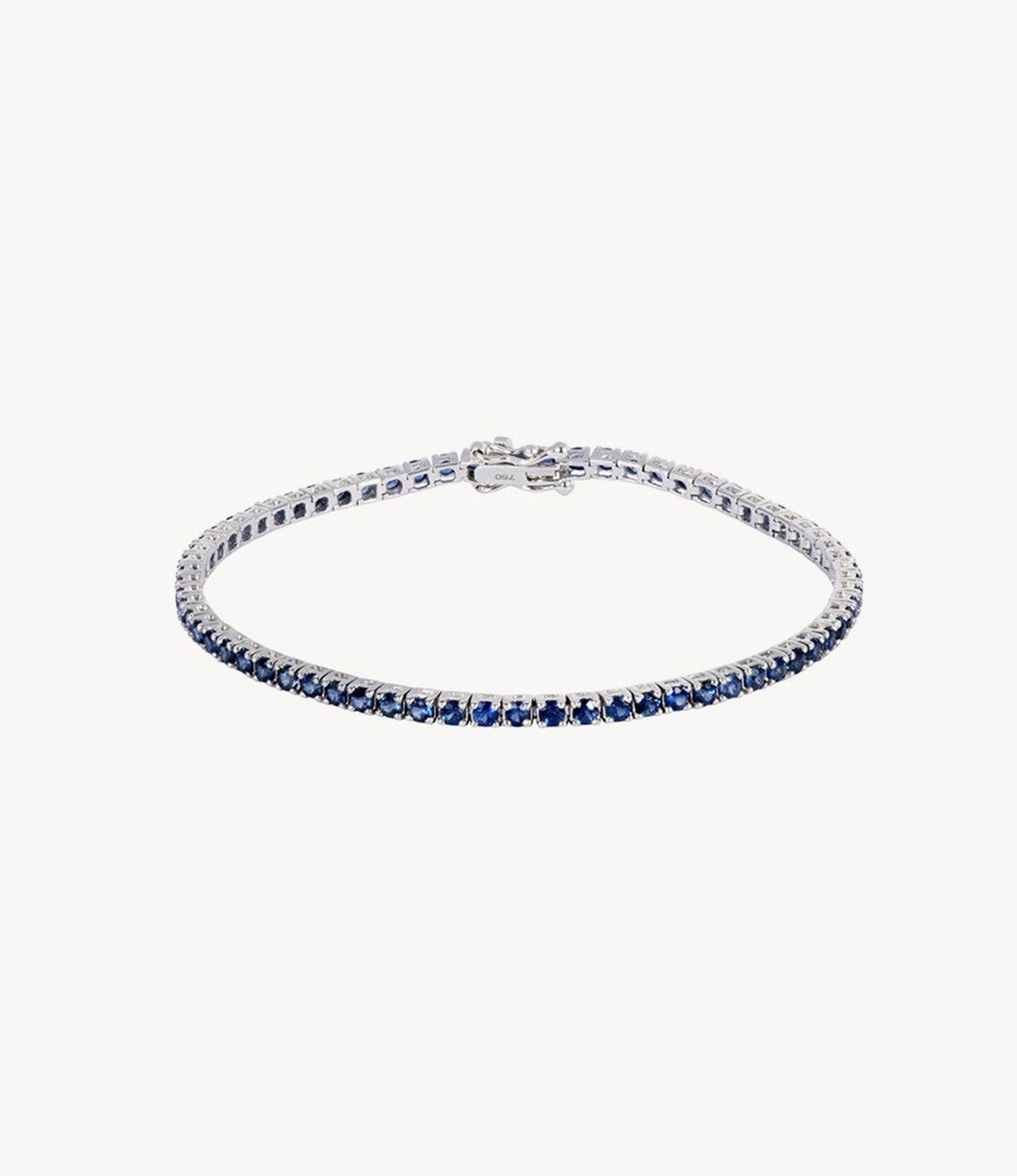 Blue Sapphire Tennis Bracelet 14ct Gold Roxanne First