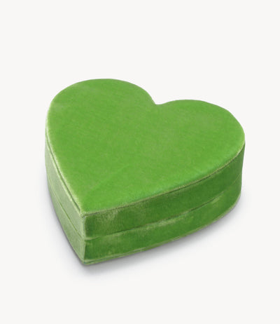 Double Green, Velvet Heart Jewellery Box