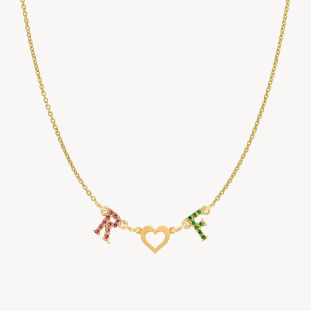 Personalised Rainbow Letter Necklace