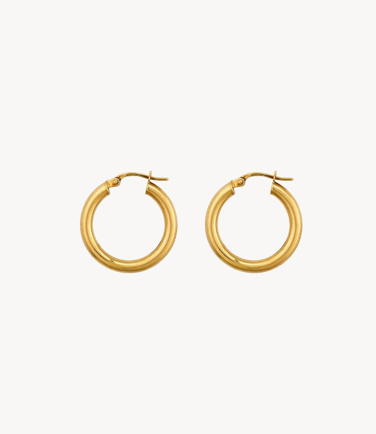 Smallest Slim Gold Hoops - Roxanne First