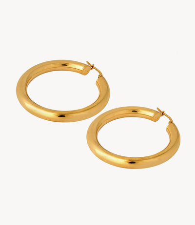 The Mila, Classic Gold Hoops - Roxanne First