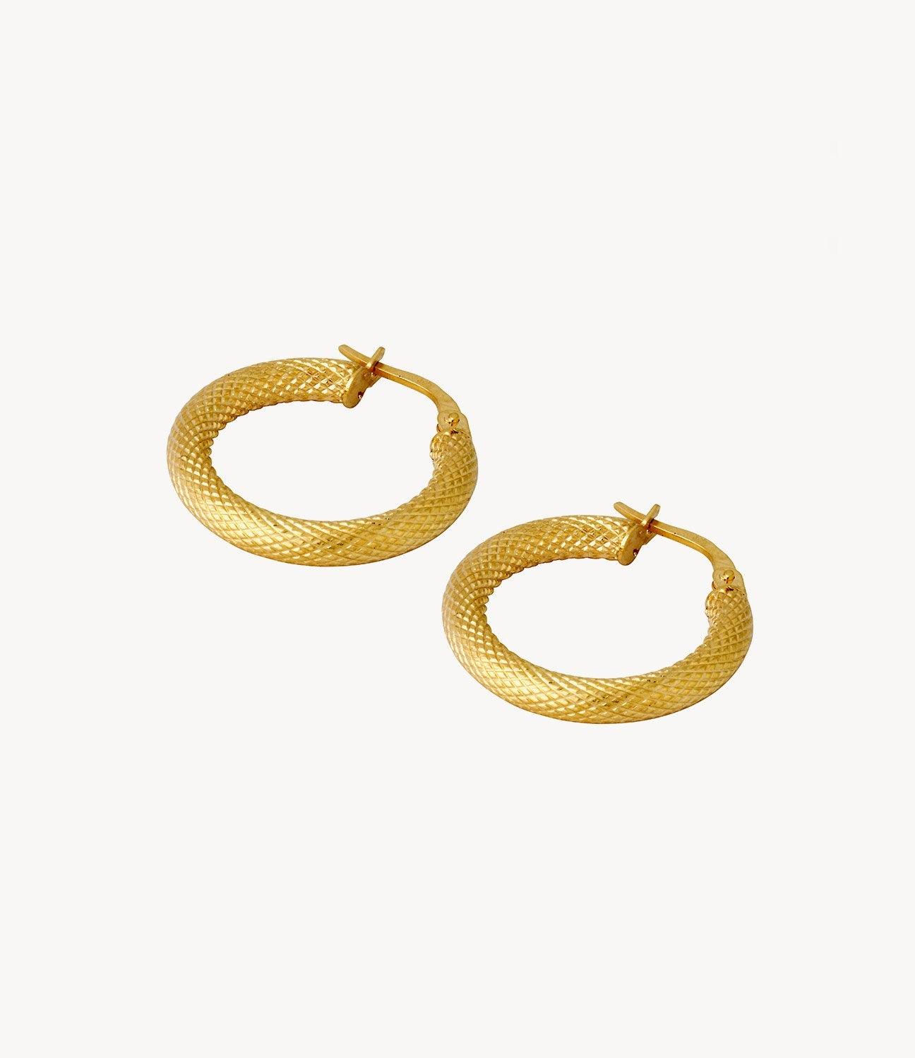 The Gold Snake Hoops - Roxanne First