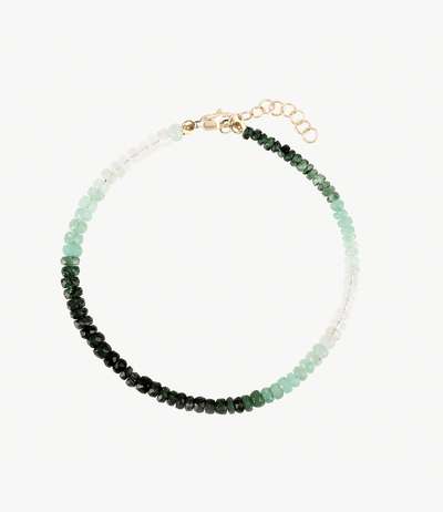 Green Emerald Beaded Bracelet - Roxanne First