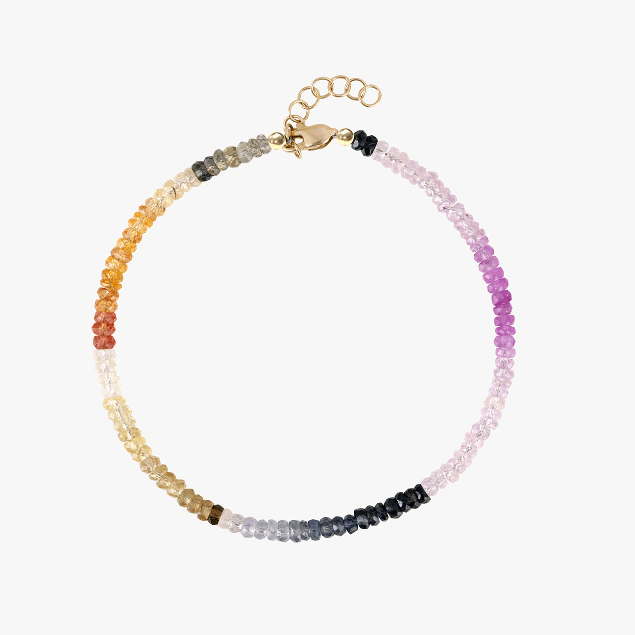 Rainbow Sapphire Beaded Bracelet - Roxanne First