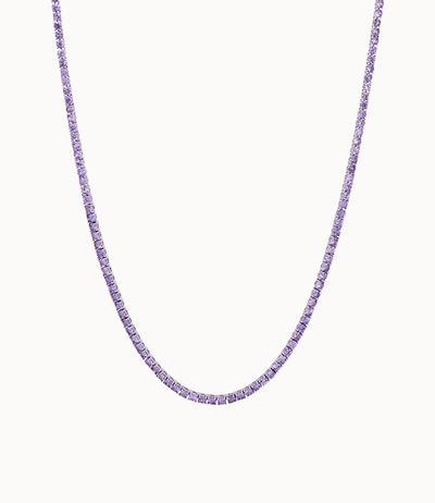 Lilac Sapphire Tennis Necklace - Roxanne First