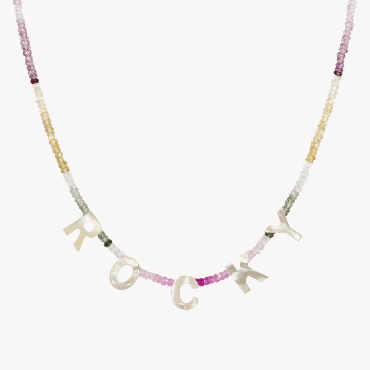 Personalised Pearl Letter Beaded Necklace | 14ct Gold – Roxanne First