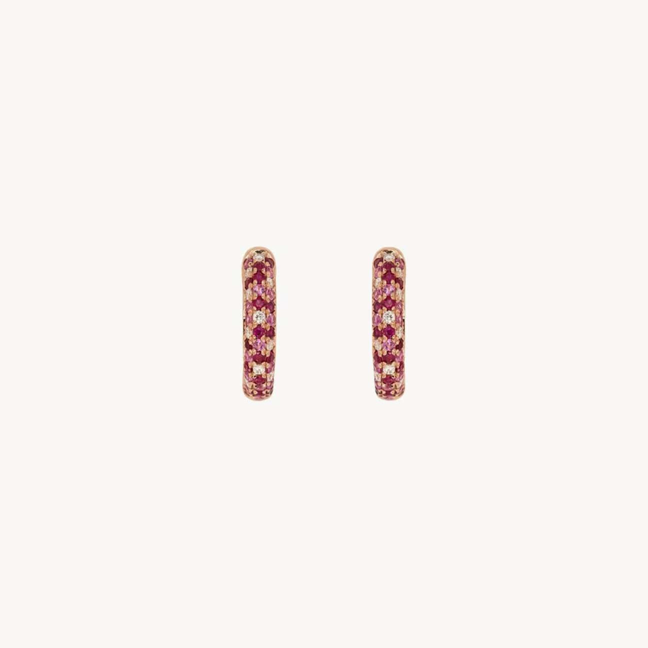 Pink Speckled Hoops - Roxanne First