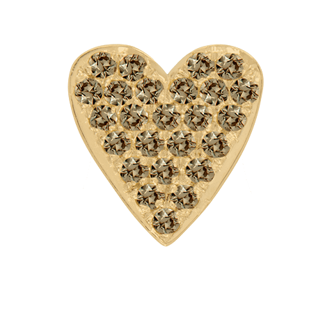 Yellow Gold, Brown Diamond Charm Bead - Roxanne First