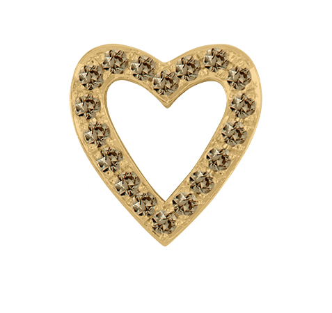 Yellow Gold, Brown Diamond Charm Bead - Roxanne First