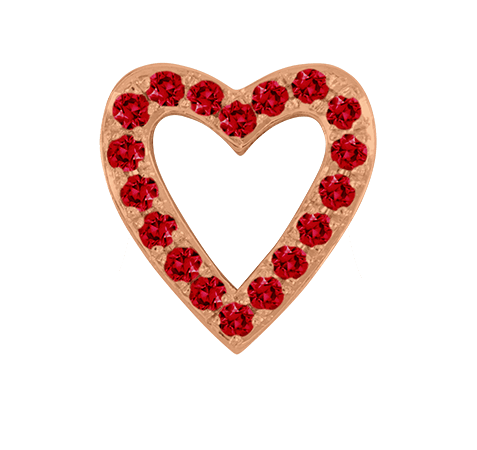 Rose Gold, Ruby Charm Bead - Roxanne First