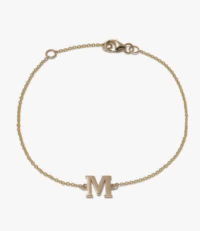 Personalised Solid Gold Initial Bracelet - Roxanne First