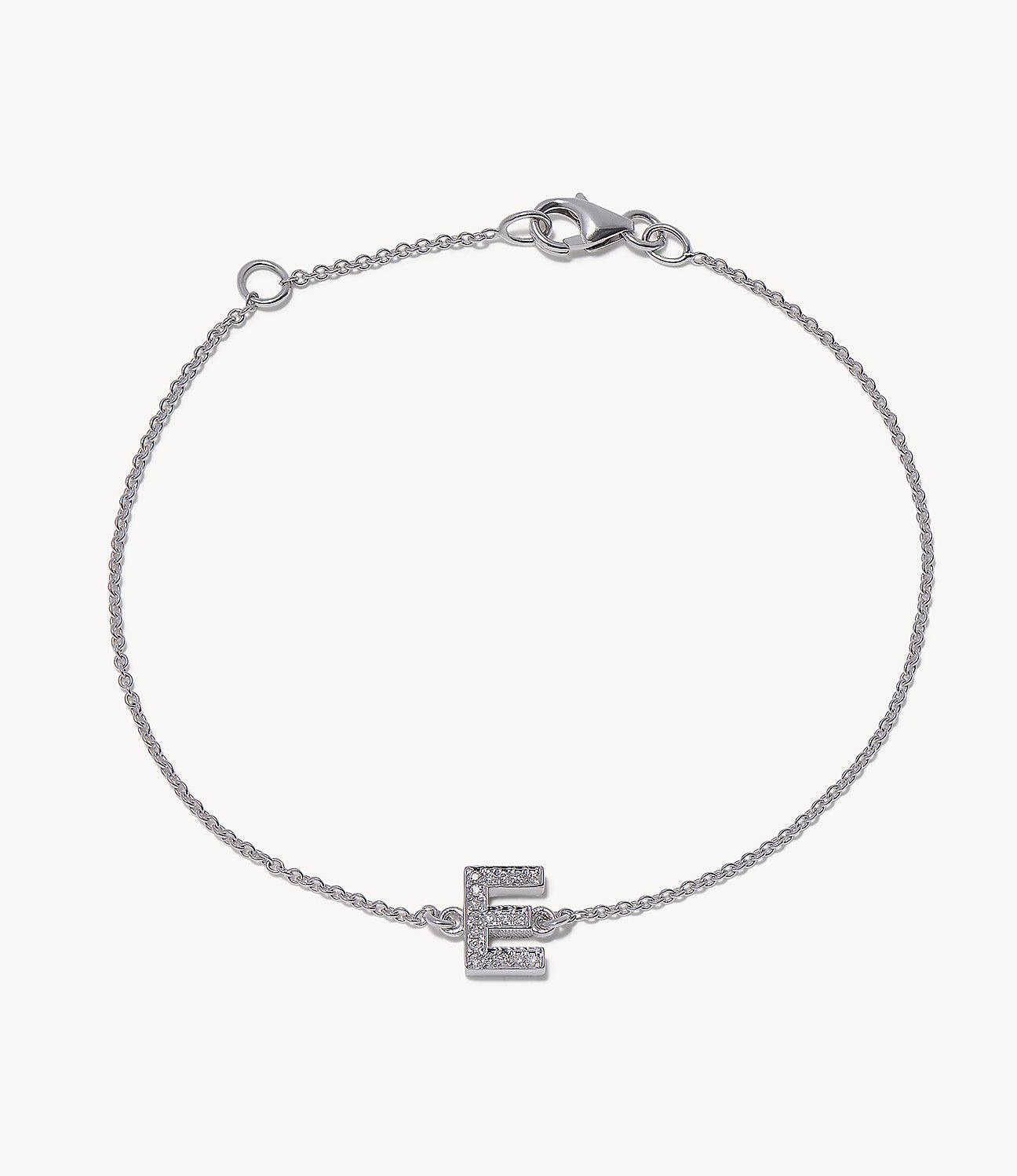 Personalised Chunky Diamond Initial Bracelet - Roxanne First